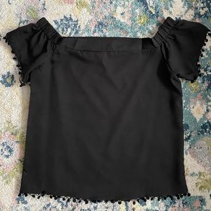 Black Off The Shoulder Top